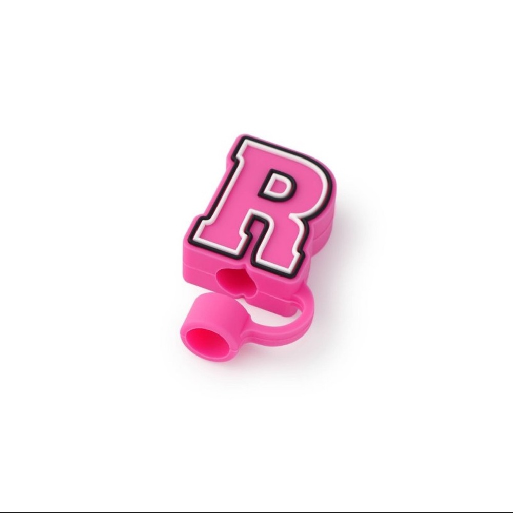 3 for $15 SALE Target Bullseye Playground Monogram "R" Straw Topper in Pink